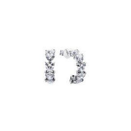 Orecchini Cerchi Aperti Fascia Cuori Pandora 293657C01 [8c628456]