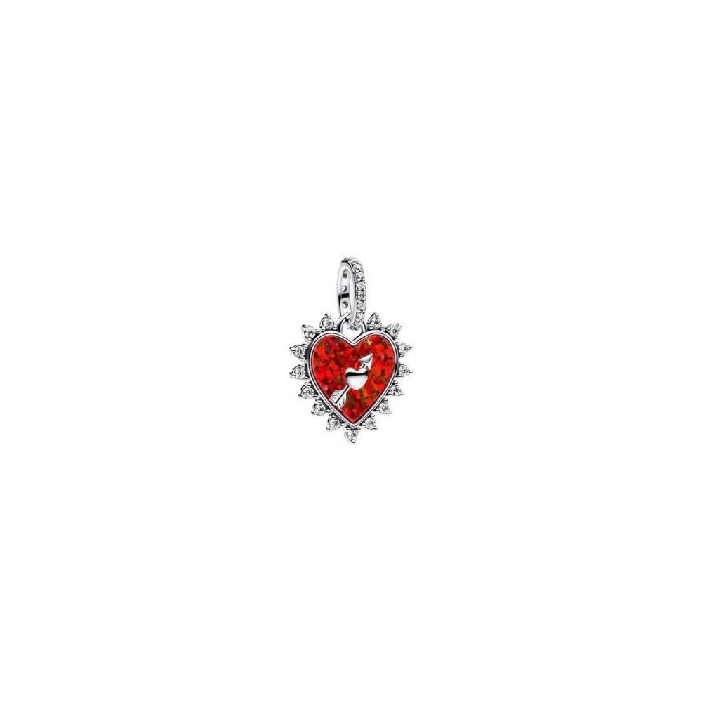 Charm Pendente Cuore Rosso con Freccia Grievole Pandora  793667C01 [37ac1b1d]