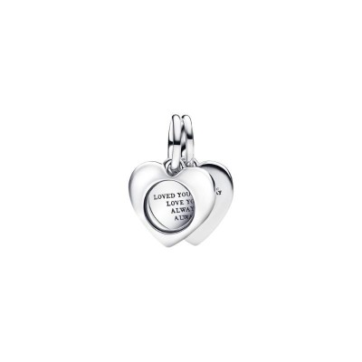 Charm Pendente Cuore con Lente di Ingrandimento da incidere Pandora 793671C00 [d0eb057f]