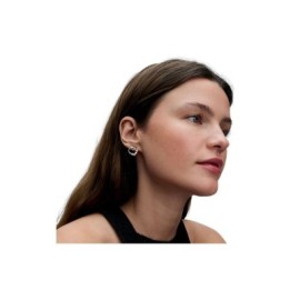 Orecchini Linea Sinuosa Circolare con Perle d'Acqua Dolce Coltivate Pandora 293276C01 [cc7029d8]