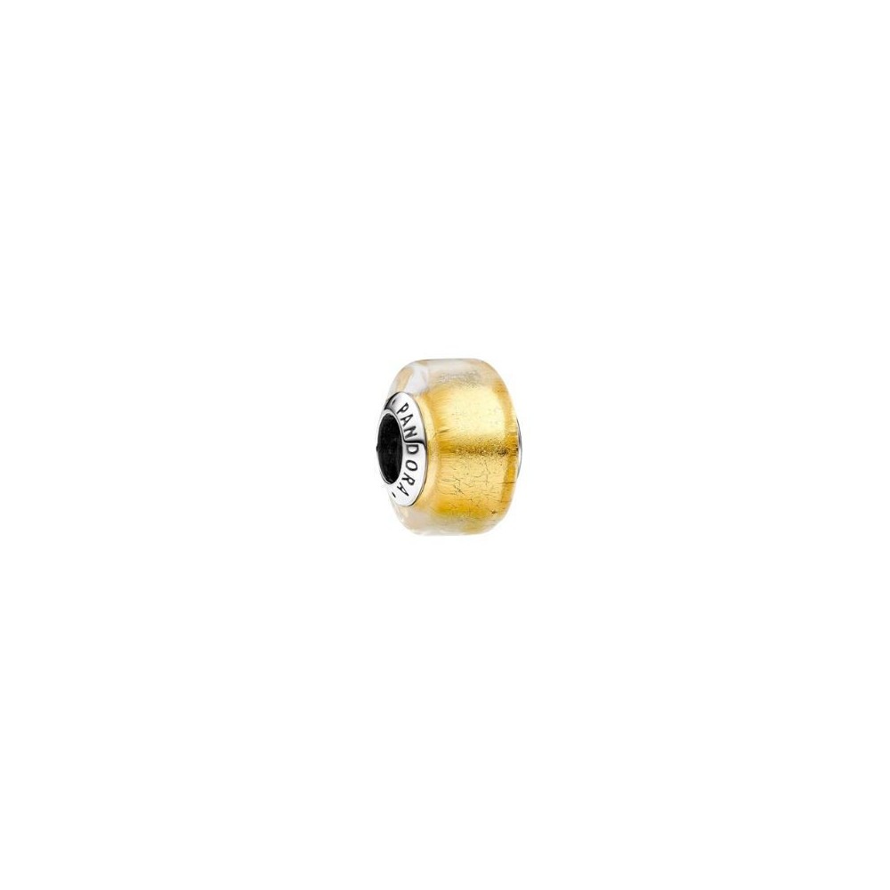 Charm Mini Vetro di Murano Foglia d’Oro Pandora 793353C00 [387a957d]