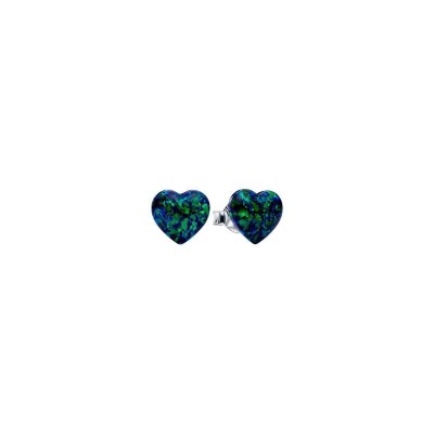 Orecchini Cuori Opali Verdi e Blu Pandora 293356C01 [f8ac18ba]