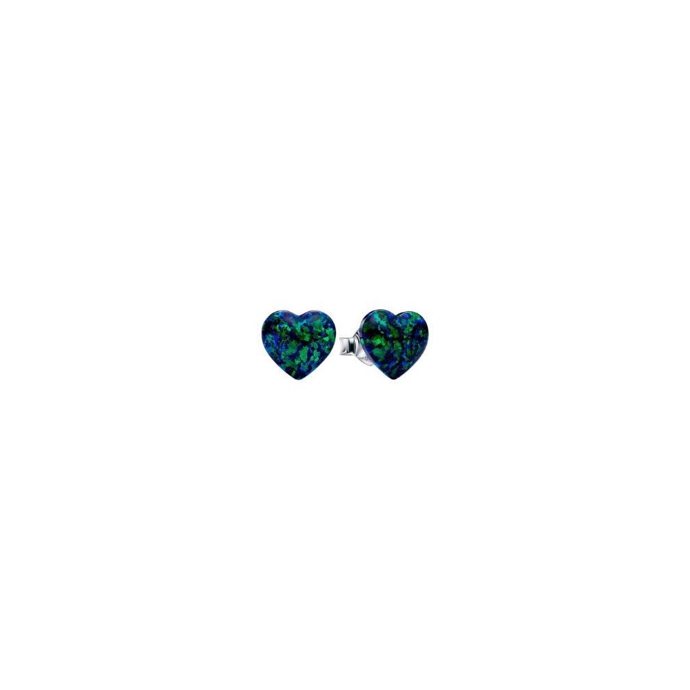 Orecchini Cuori Opali Verdi e Blu Pandora 293356C01 [f8ac18ba]