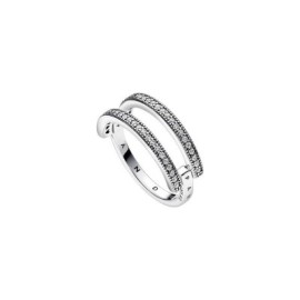 Anello Pandora Doppia Fascia Logo e Pavè 192779C01 [3fe72160]