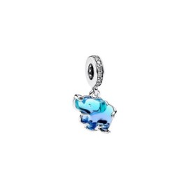 Charm Pendente Elefante Vetro di Murano Blu Pandora 793339C01 [084c20a0]