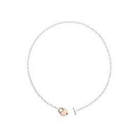 Collana cuore oro rosa e argento Dodo [a335812f]
