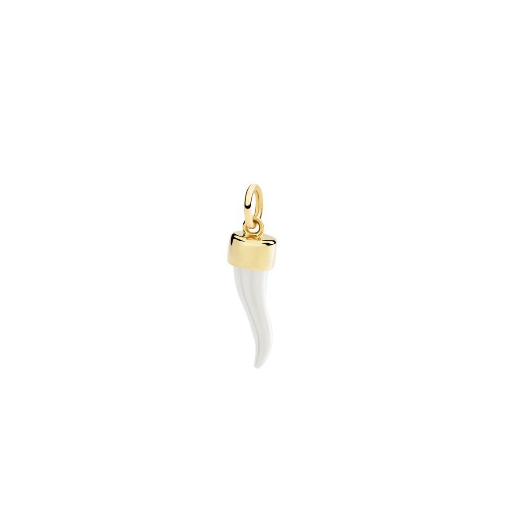 Ciondolo corno oro giallo & argento Dodo [2d623005]