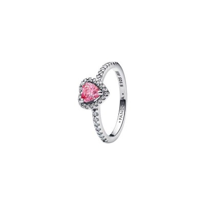 Anello Cuore in Rilievo Rosa Pandora 198421c03 [f8fc8764]