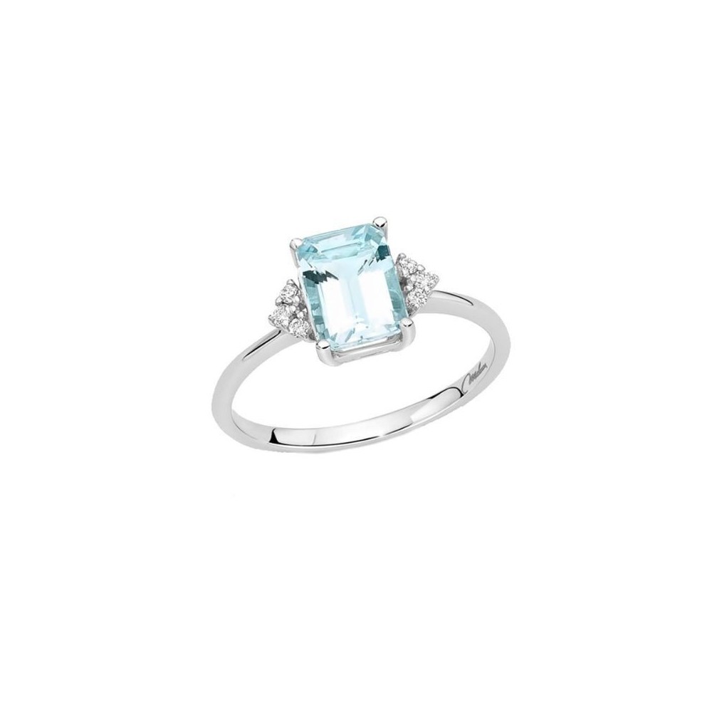 Anello Acquamarina e Diamanti Miluna [d43269e3]