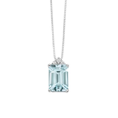 Collana Acquamarina e Diamanti Miluna [c0d27b37]