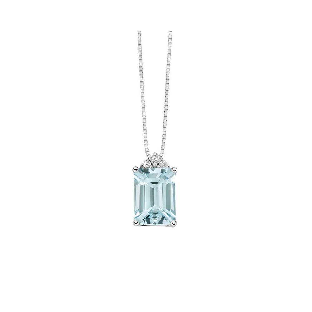 Collana Acquamarina e Diamanti Miluna [c0d27b37]