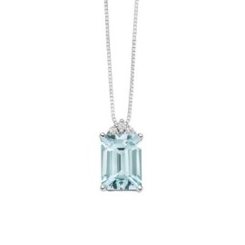 Collana Acquamarina e Diamanti Miluna [c0d27b37]