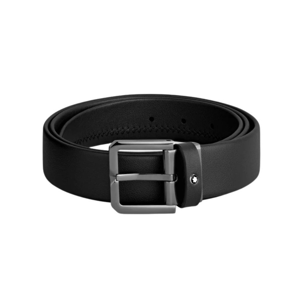 Cintura in pelle nera da 35 mm Montblanc [03c20a2e]