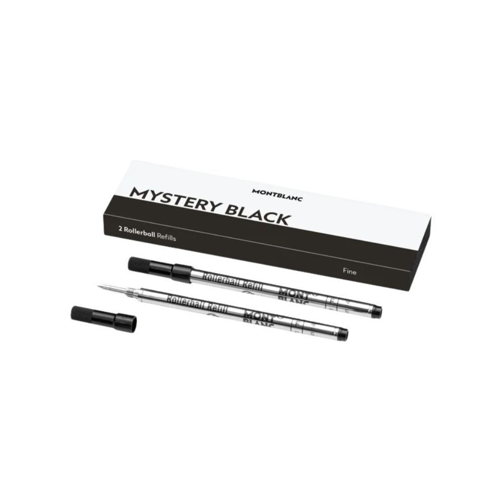 2 Ricariche Rollerball Fine Mystery Black Montblanc [95c23587]