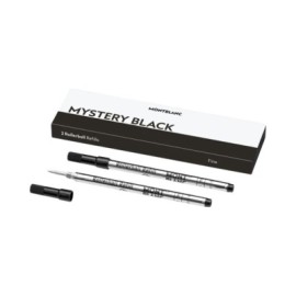 2 Ricariche Rollerball Fine Mystery Black Montblanc [95c23587]