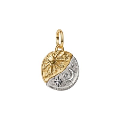 Charm Medallion Sole e Luna Ad Astra Per Aspera Pandora [86b057f2]