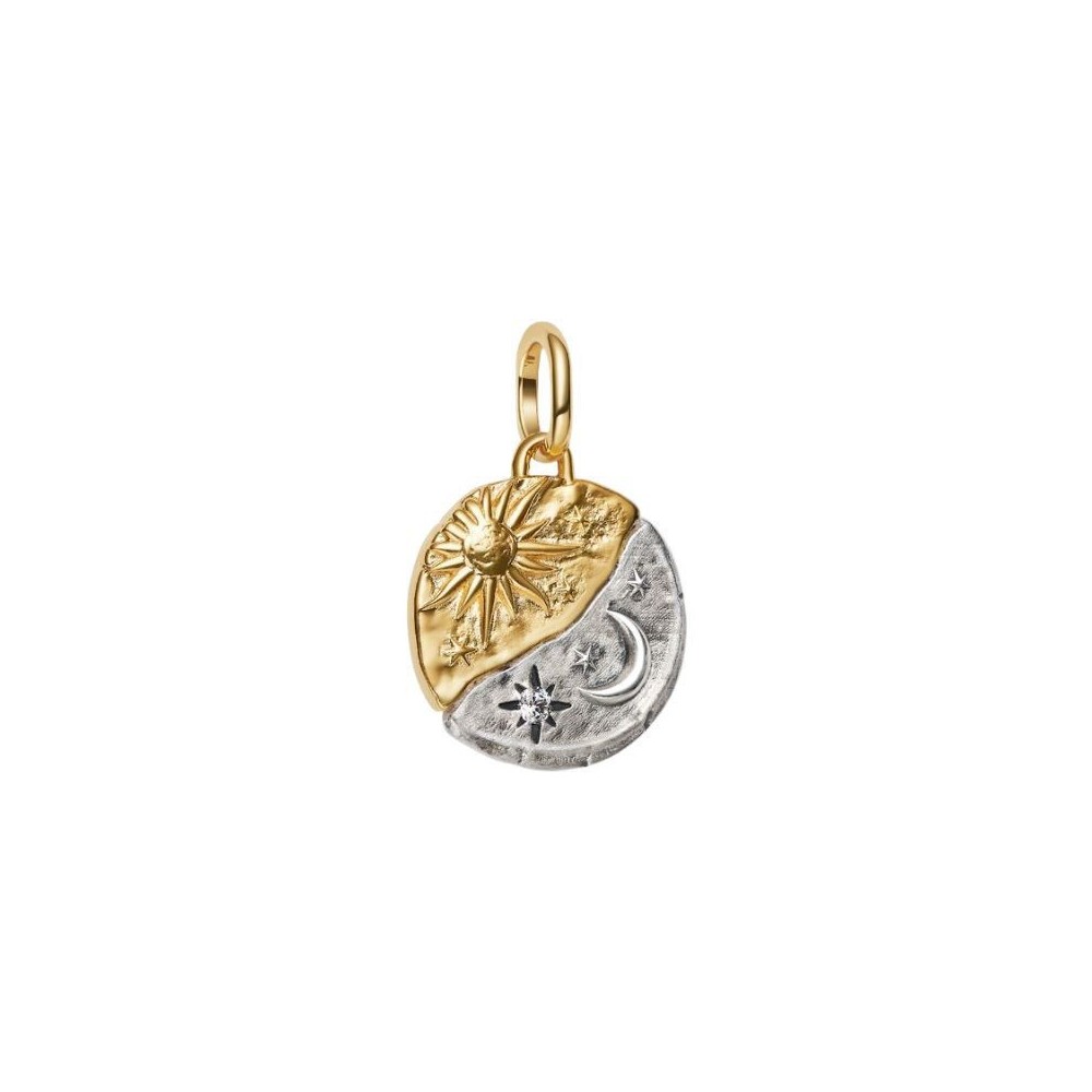 Charm Medallion Sole e Luna Ad Astra Per Aspera Pandora [86b057f2]