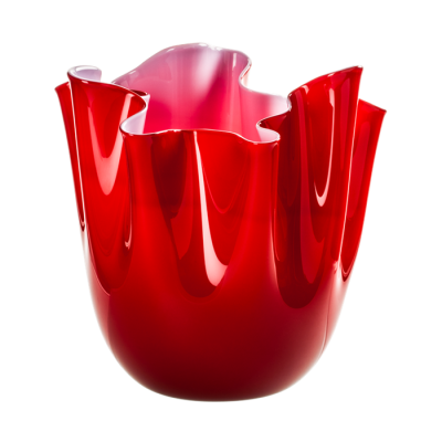 Vaso Fazzoletto Opalino Rosso Rosa [73a197e8]