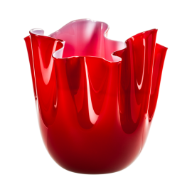 Vaso Fazzoletto Opalino Rosso Rosa [73a197e8]