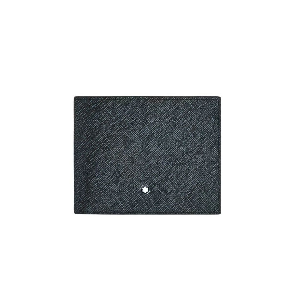 Portafoglio Montblanc pelle sartoriale goffrata blu e nero 220384 [e9dcb1a5]