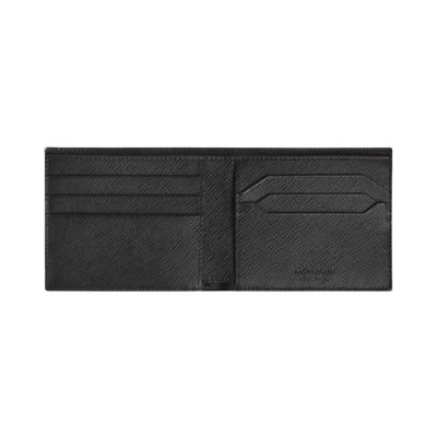 Portafoglio Montblanc pelle sartoriale goffrata blu e nero 220384 [30faf2a8]