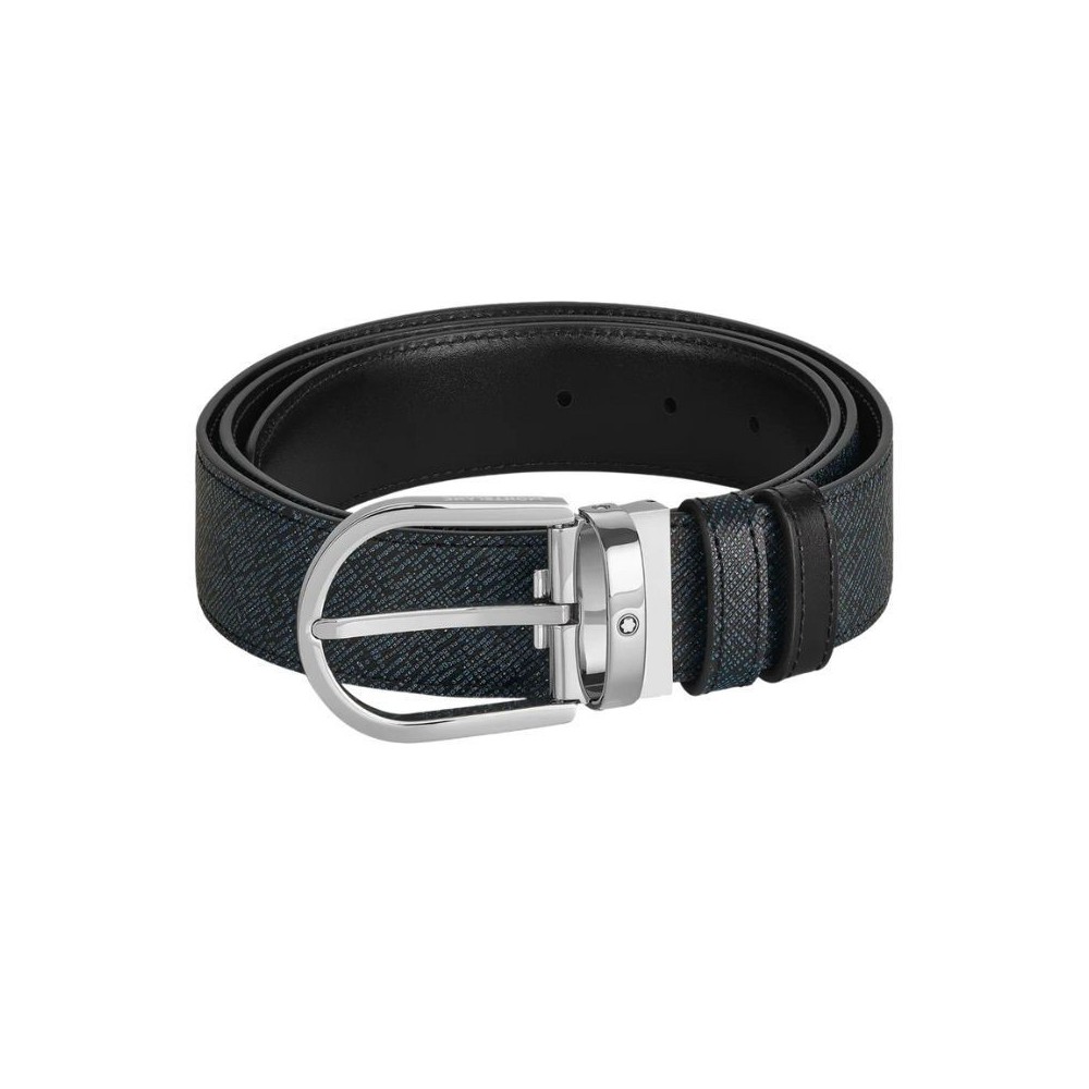 Cintura reversibile 35mm blu Montblanc 198572 [0fa86c30]