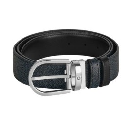 Cintura reversibile 35mm blu Montblanc 198572 [0fa86c30]