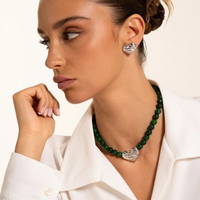Girocollo Cuore Bold  Giada Verde  Rue Des Mille GR-033 M3 AU [f47ae781]