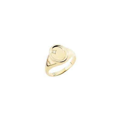 Anello Sigillo Oro Giallo e Diamante Dodo dac5000-signe-db09g [18b12739]