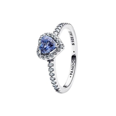 Anello Cuore in Rilievo Blu Pandora 198421c05 [237f845b]