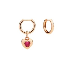 Ciondolo Cuore Oro Rosa e Rubino Sintetico Dodo DMC6000-HEART-SR09R [a553ebc7]