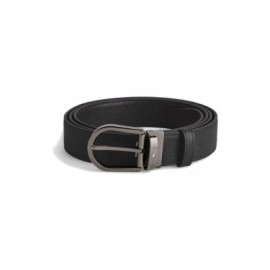 Cintura reversibile in pelle testurizzata (35 mm) Nero/Blu Montblanc 199082 [fd2605f2]