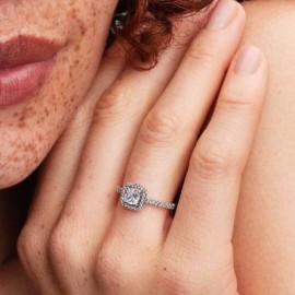 Anello Punto Luce Quadrato e Pavè Pandora 193555c02 [c5b534bf]