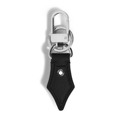 Portachiavi Montblanc pelle sartoriale goffrata colore nero 220357 [23562a3e]
