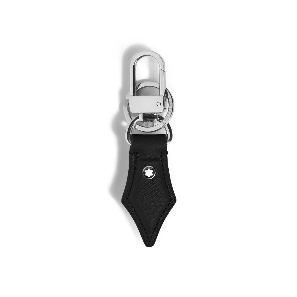 Portachiavi Montblanc pelle sartoriale goffrata colore nero 220357 [23562a3e]
