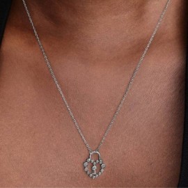 Collana Lucchetto Cuore Luminoso Pandora 394416C01-50 [891ccd32]