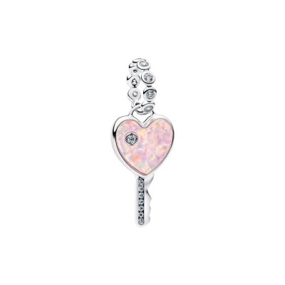 Charm Pendente Chiave a Cuore Opale Pandora 794427C01 [00e9a430]