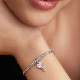 Charm Pendente Chiave a Cuore Opale Pandora 794427C01 [00e9a430]