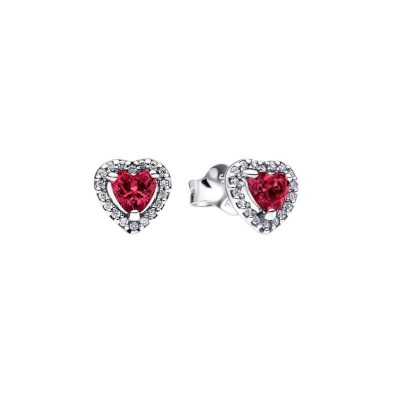 Orecchini Cuori in Rilievo Rosso Pandora 298427C04 [f4c8c7d0]