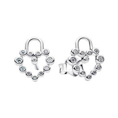 Orecchini Lucchetto Cuore Luminoso Pandora 294419C01 [fa9176d3]
