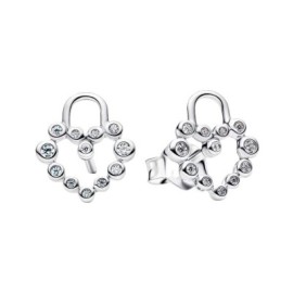 Orecchini Lucchetto Cuore Luminoso Pandora 294419C01 [fa9176d3]