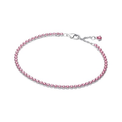 Bracciale Tennis con Pietre Rosa Piccole Pandora 593927C02 [a01f1ebb]