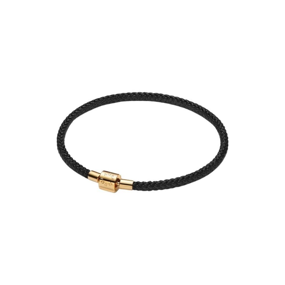 Bracciale in corda nero con chiusura a barile Pandora 564530C01 [7c7bf17b]