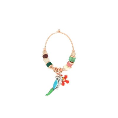 Mono orecchino Maman et Sophie a cerchio con pappagallo e pietre ORVIA3FP [cbb3dede]