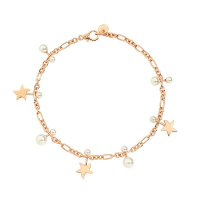 BRACCIALE STELLINA ORO ROSA 9KT E PERLE Dodo DBC2005-STARS-WCP9R [43db82d9]