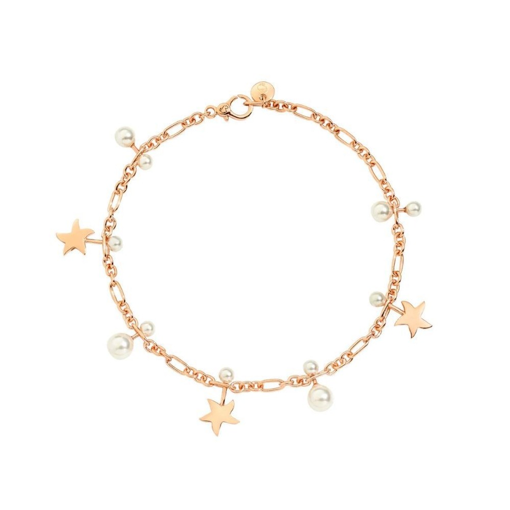 BRACCIALE STELLINA ORO ROSA 9KT E PERLE Dodo DBC2005-STARS-WCP9R [43db82d9]