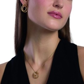 Collana girocollo donna con spirale in acciaio dorato Kidult [c12a49ef]