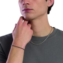 Collana uomo in acciaio con catena fancy Kidult [d5c4028a]