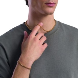 Collana uomo in acciaio dorato con catena fancy Kidult [85172885]