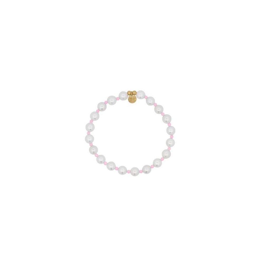 Bracciale Perla e zirconi milky rosa Rue Des Mille [53ceab48]